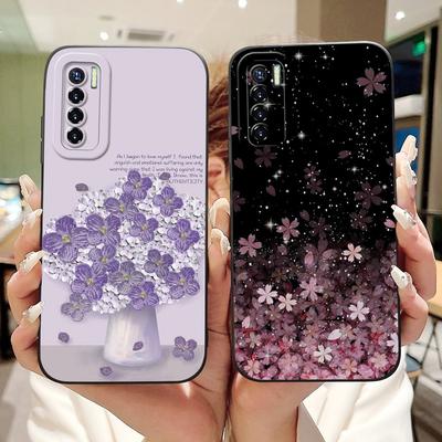 For Tecno Camon 17 Pro 17P Phone Case Camon17 Camon17P 17Pro CG8 CG7 CG6 Elegant Floral Pattern Soft Silicone Shockproof Cases