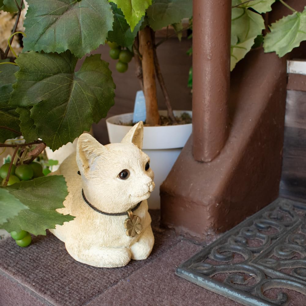 Cat Garden Ornament Object Figurine Interior Sitting Cat