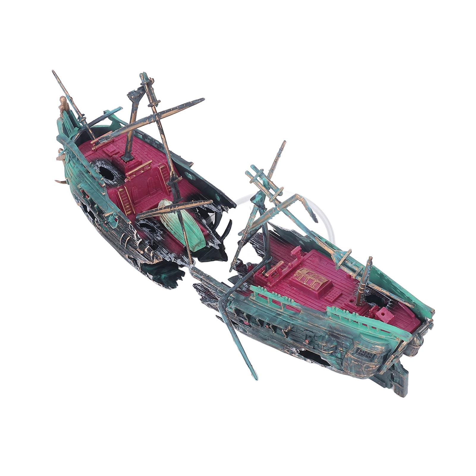 

Украшение Аквариумный Кораблекрушение Безопасное Расписанное вручную Красивое Украшение Затонувший корабль для Рыбок и Аквариумов Темный цвет