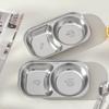  Mini Cute Children Dinner Plate 304 Stainless Steel Divided Food Plates Dishes Fruit Salad Plates Kitchen Tableware
