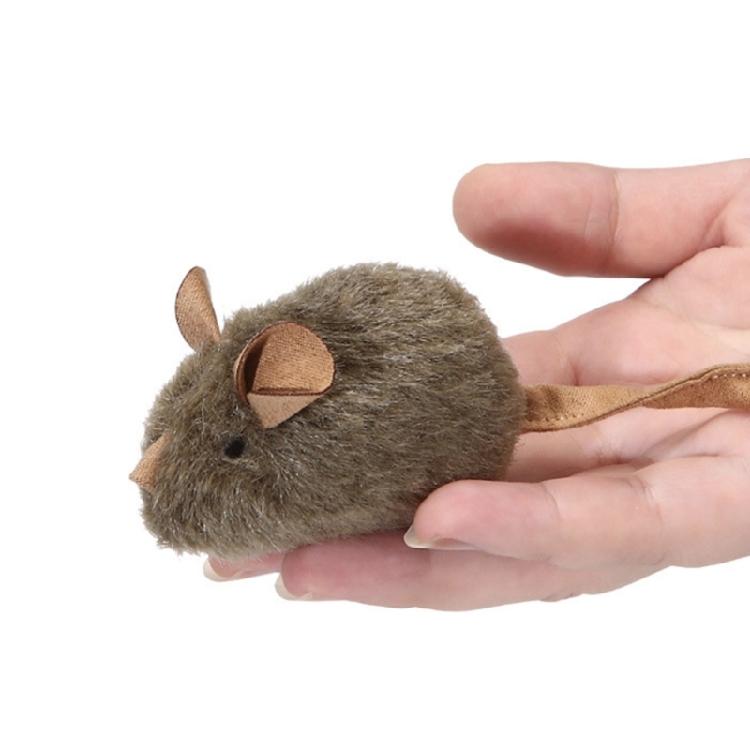 Automatic Squeaky Plush Mouse Toy For Pet Cats With Chirping Sound And Simulation Movement for Indoor Cats Enrichment