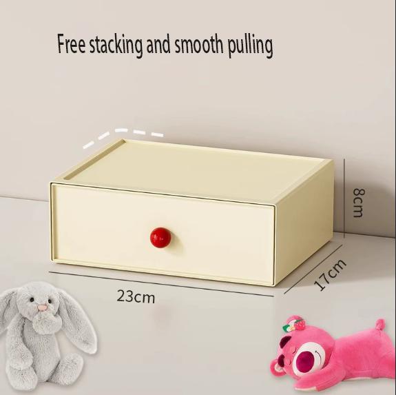 

Dopamine Desktop Organizer Box Office Stationery Storage Drawer Student Grid Stackable Plastic Cubbyhole Utility Box чистый