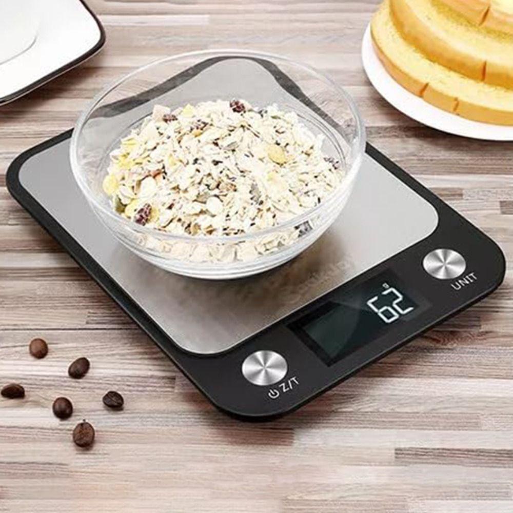 LED Display Electronic Kitchen Scale Rechargeable Food Scales Baking Scales  Seasonings