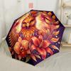 Phoenix Rising Artwork Compact Travel Automatic Umbrella Retractable Design with 8 Rib Durability Durable Plastic Iron All Season Use