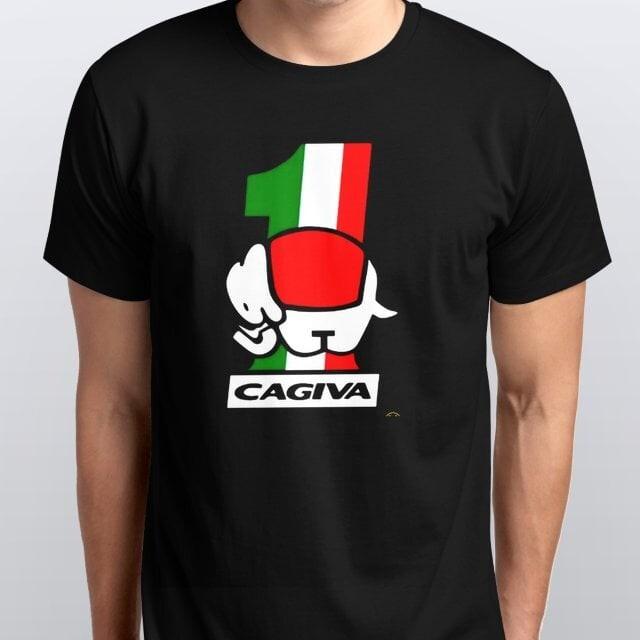Cagiva Elephant Number 1l Style Motorcycle Printed T Shirt All Sizes S