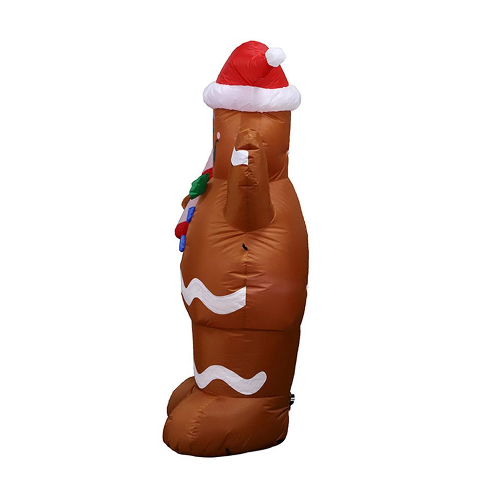 1.5m Inflatable Gingerbread Man Prop for Christmas Party Yard Decor