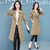 Schicker koreanischer Damen-Midilang-Trenchcoat – Frühjahr/Herbst-Kollektion 2025, großer Kragen, Übergröße, schlankmachende Oberbekleidung