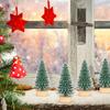 12 Stück Künstlicher Zedernbaum Mini Weihnachtsdeko Desktop Kiefer Ornament Zuhause Mini Baum Bastel Mittelstück für