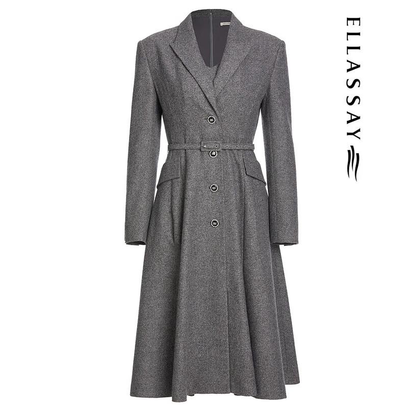 ELLASSAY Women's Wool Cashmere Blazer Dress
