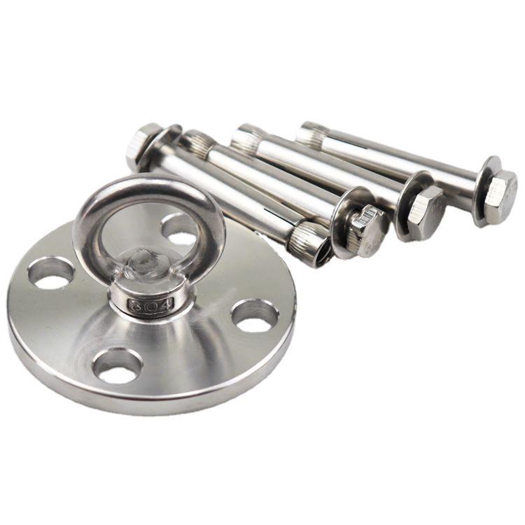 304 Stainless Steel Rotating Eyelet Aerial Yoga Swing Hook and Fixed Plate