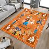 Goofy'S Orange Fun Carpet For Playroom Bedroom Living Room Sofa Home Decorkids Game Area Rug Nonslip Floor Mat