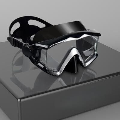 Adult Scuba Diving Mask Pano 3 Panoramic Tempered Glass Snorkeling Dive Mask, Premium Swim Goggles with Nose Cover Snorkeling