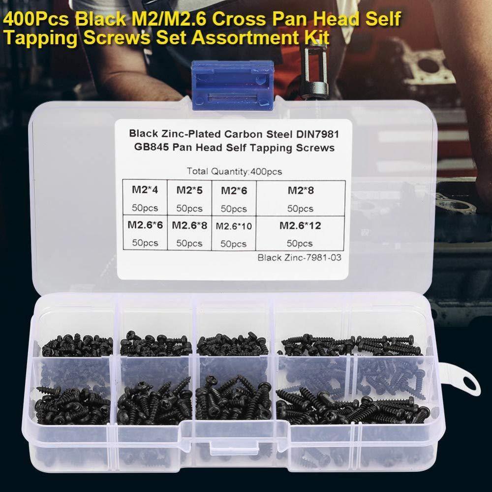 400pcs/500pcs Cross Recessed Head Self Tapping Screws Carbon Steel Laptop Screws  Laptop Repair