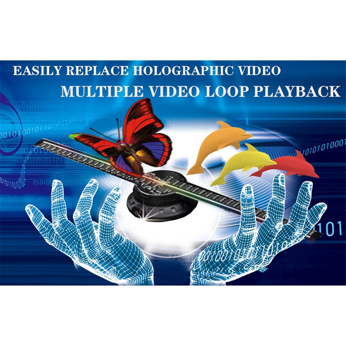 

2025+ 43CM -Eye Holographic 3d Projection Suspended Aerial Imaging Stereo Electric Fan Screen Rotary Advertising Machine China Mainland