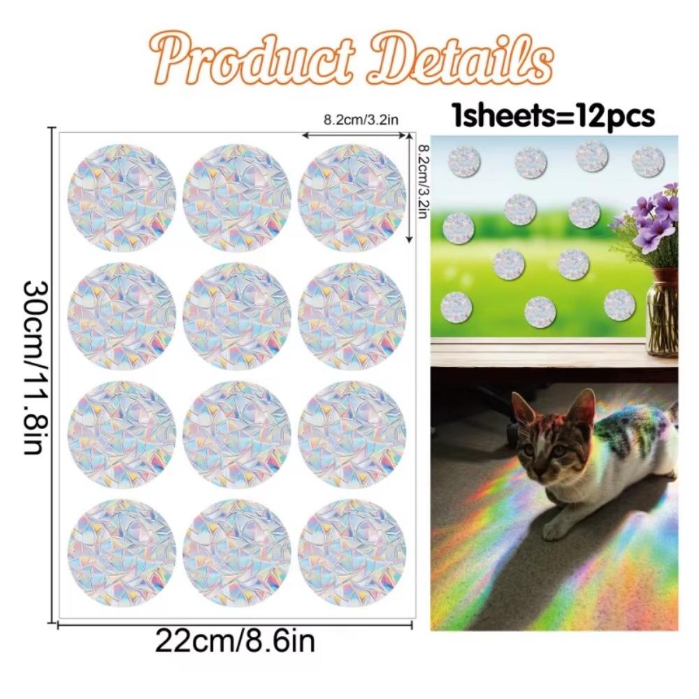 Christmas Windows Rainbow Prism Stickers Rainbow Film for Window Glass Clings Static Removable Suncatcher Decal Sticker