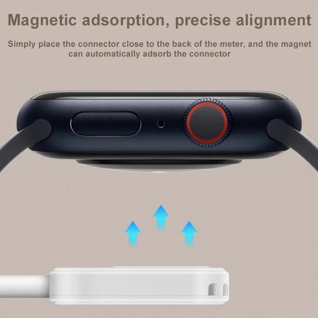 Magnetic Wireless Fast Charger For iWatch Series 9 8 7 6 5 SE Type C Portable Charging Compatible With iWatch 3 2 1