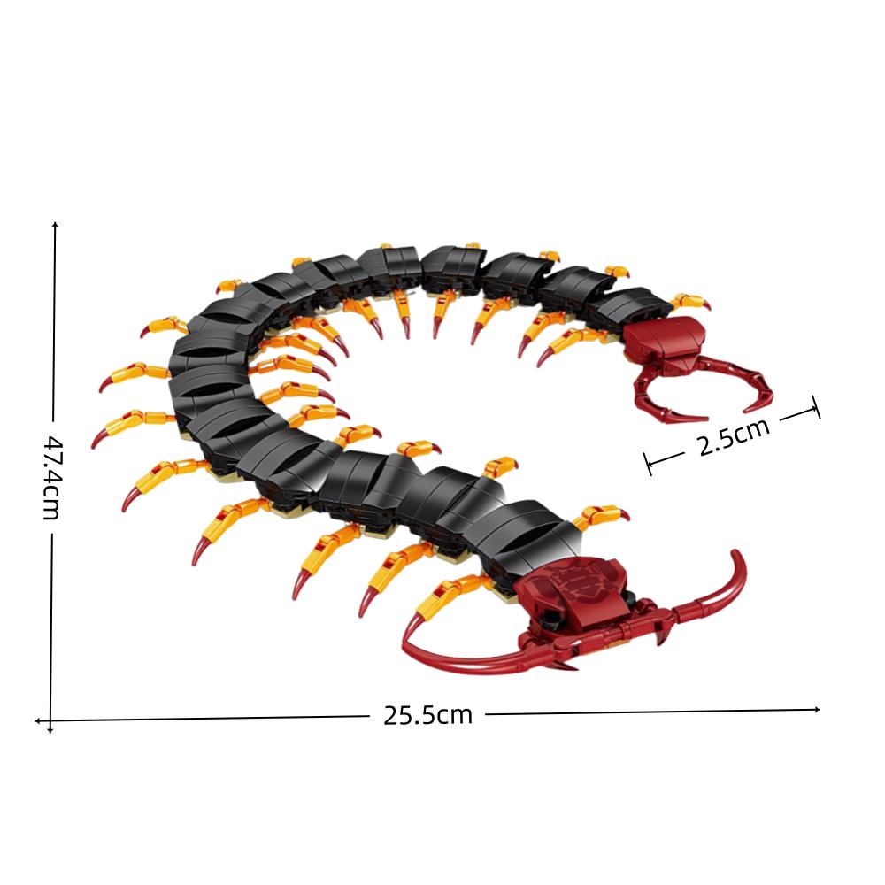 MOC Bionic Animal Figures Centipede Scorpion Spider Trilobites Building Blocks Model Set Educational Learning Toy for Kids
