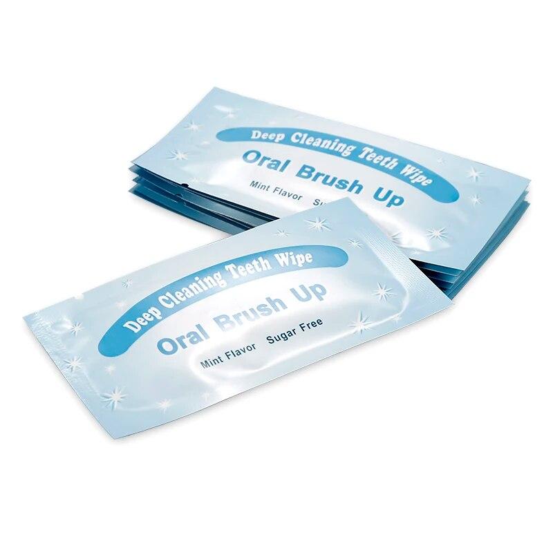 Lingettes nettoyantes dentaires jetables, brosse à dents, lingettes pour les doigts, saveur menthe, nettoyage des dents, outils d'hygiène bucco-dentaire