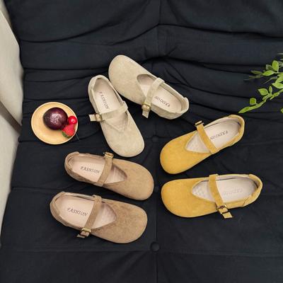 Pantofi Mary Jane cu talpă plată, cu un singur pantof, pentru copii, cu fuste, primăvara 2025, noi, populari, puțin adânci, pentru navetă, pantofi simpli pentru bunici