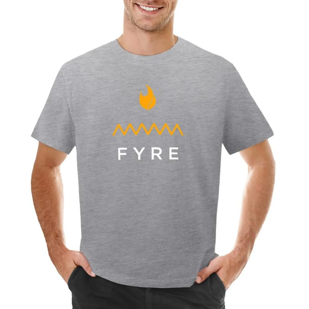 Fyre Festival Logo T-shirt summer top oversizeds quick drying plain black t shirts