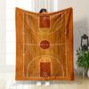 Basketball Court Design Blanket for All Seasons Blanket Lunch Break Throw Gift