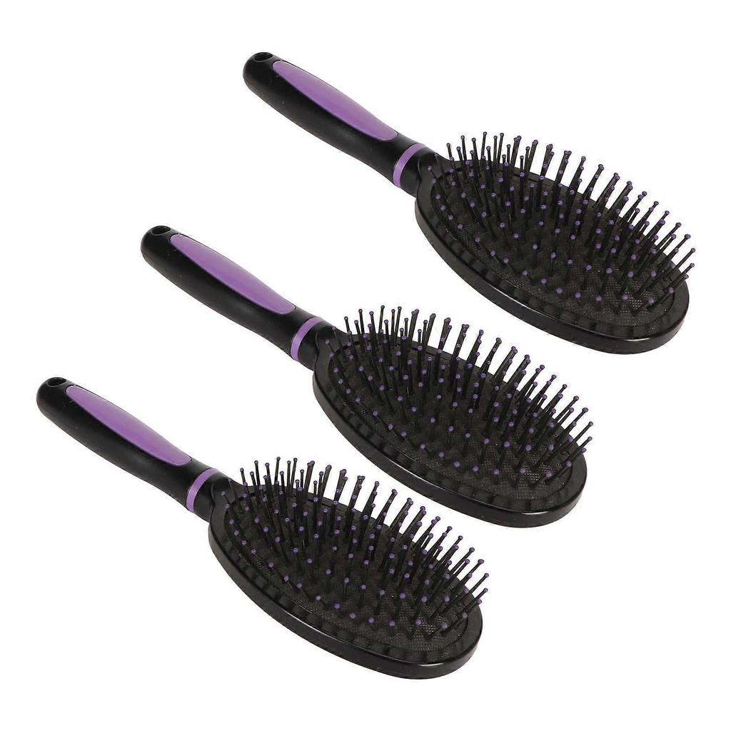 3 Pcs Oval Hair Teasing Comb Scalp Massager Styling Large Board Air Cushion Brush Comb for Household
