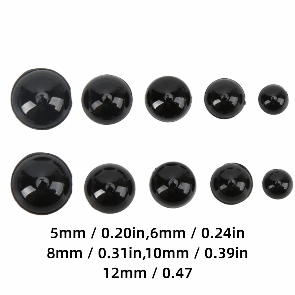 360pcs Round Doll Eyes Black Button Eyes Doll Making Safety Eyes  DIY Projects