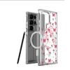 Bowknot Floral Magnetic Case for iPhone 15/16/17 Pro Max - Transparent Full Coverage