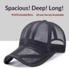 Men's Breathable Mesh Summer Cap - Hollow Visor Sun Hat for Middle-Aged Men, Outdoor UV Protection Baseball Cap