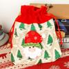 Christmas Gift Bag New Linen Cartoon Christmas Candy Bag Handbag Santa Claus Gift Bag