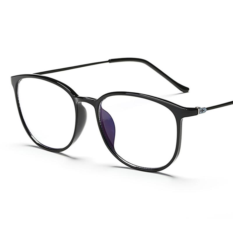 

Ultralight Carbon Steel Glasses Super Big Nerd Frame Decorative Anti Blue Light Myopia Eyeglasses -0.5 -1.0 -1.5 -2.0 To -6.0 0