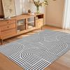 Modern Arch Geometric Area Rug Abstract Curved Line Striped Print Non Slip Carpet Living Room Minimalist Nordic Home Decor