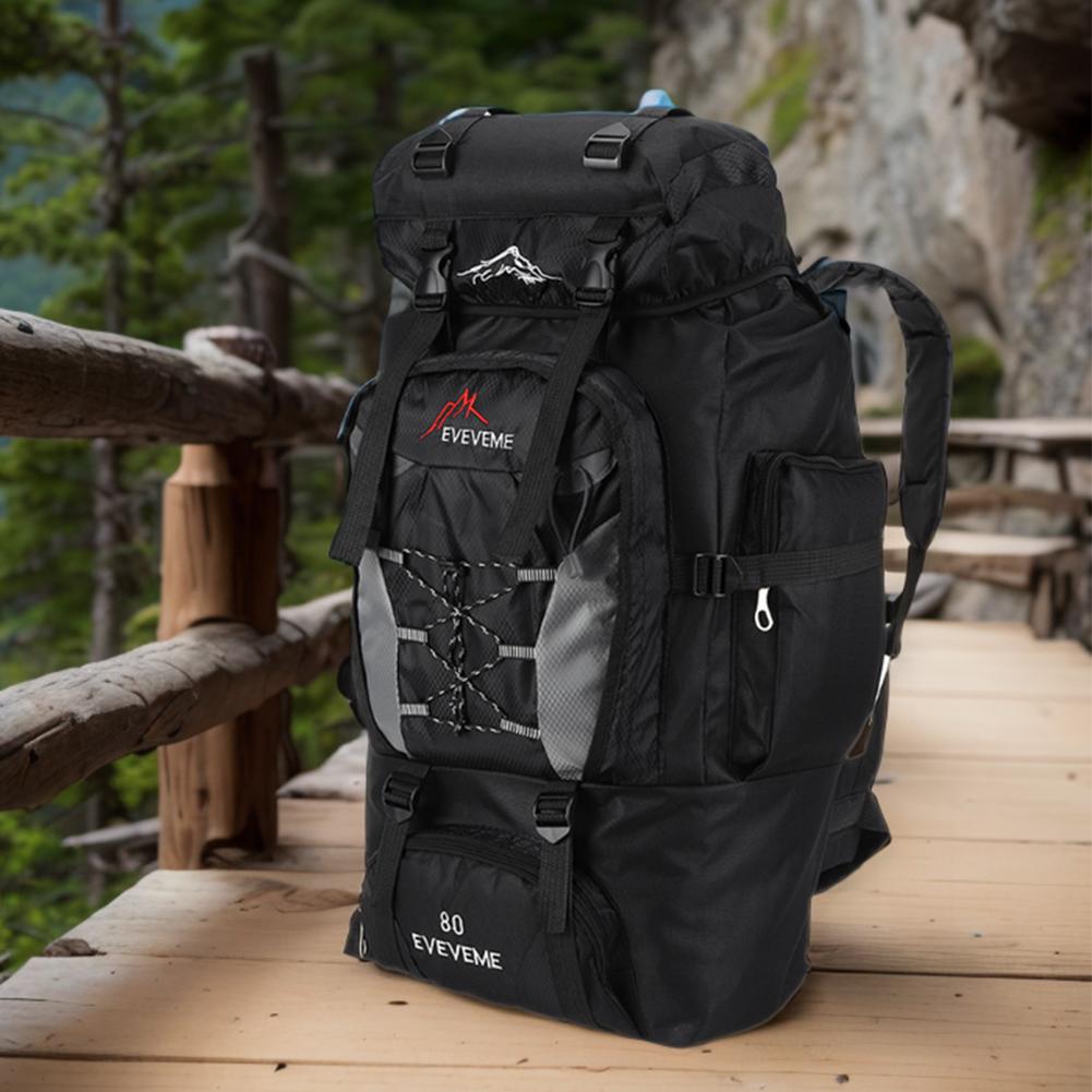 80L Mountaineering Backpack Large Capacity Travel Backpack Adjustable Strap Mountain Climbing Rucksack Travel Accessories