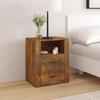 Vidaxl Bedside Table, Smoked Oak, 50X36X60 Cm