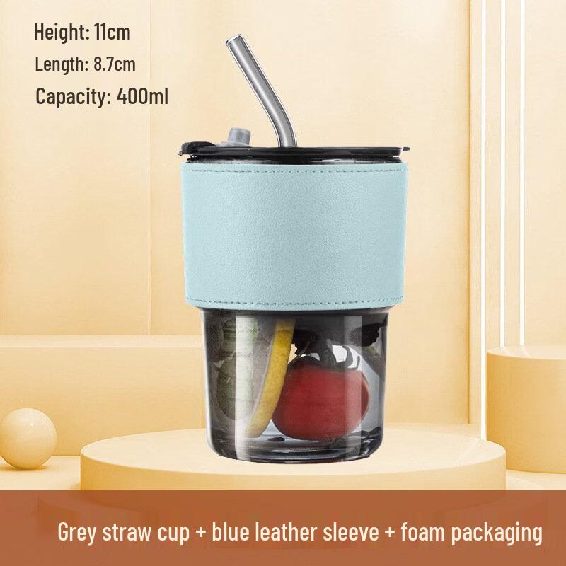Changqi Bamboo Joint Glass Water Bottle with Straw