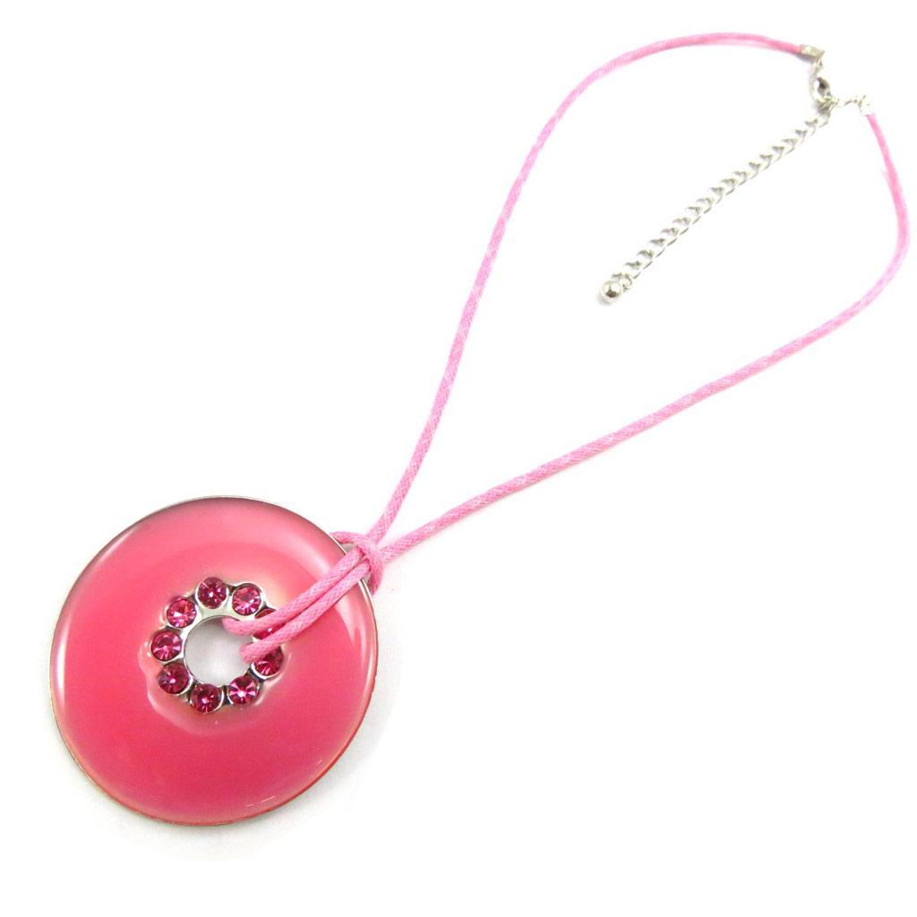 Les Trésors De Lily [J6976] - Pink 'Coloring' Designer Necklace