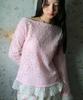 RUBATI Sofia Boat Neck Frill Lace Long Sleeve T-Shirt_Pink