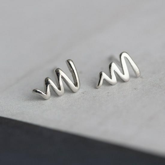 

Корейские серьги-пусеты из стерлингового серебра 925 пробы - Простые, Креативные и Универсальные для женщин и студенток