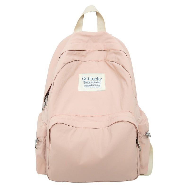 

Schoolbag Women s Ins Style Korean High School College Students Simple Sen Series All-match Backpack Casual Light рожевий