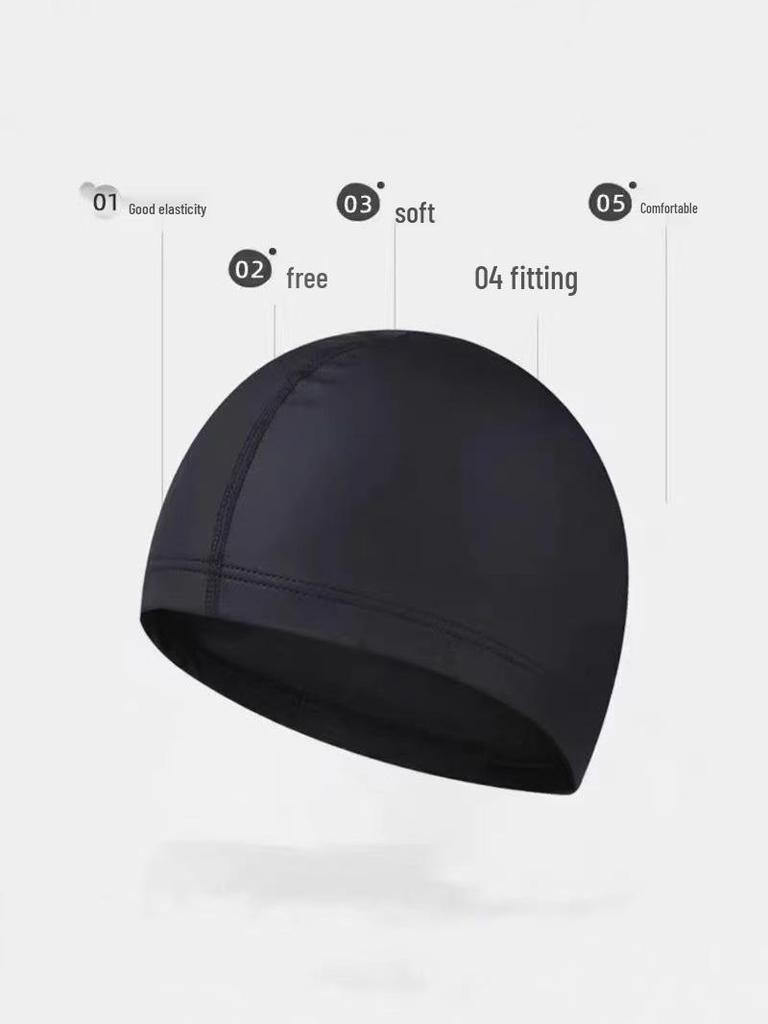 Unisex High-End Comfortable Waterproof Swimming Cap with Ear Protection - Elastic Design Won't Constrict Head