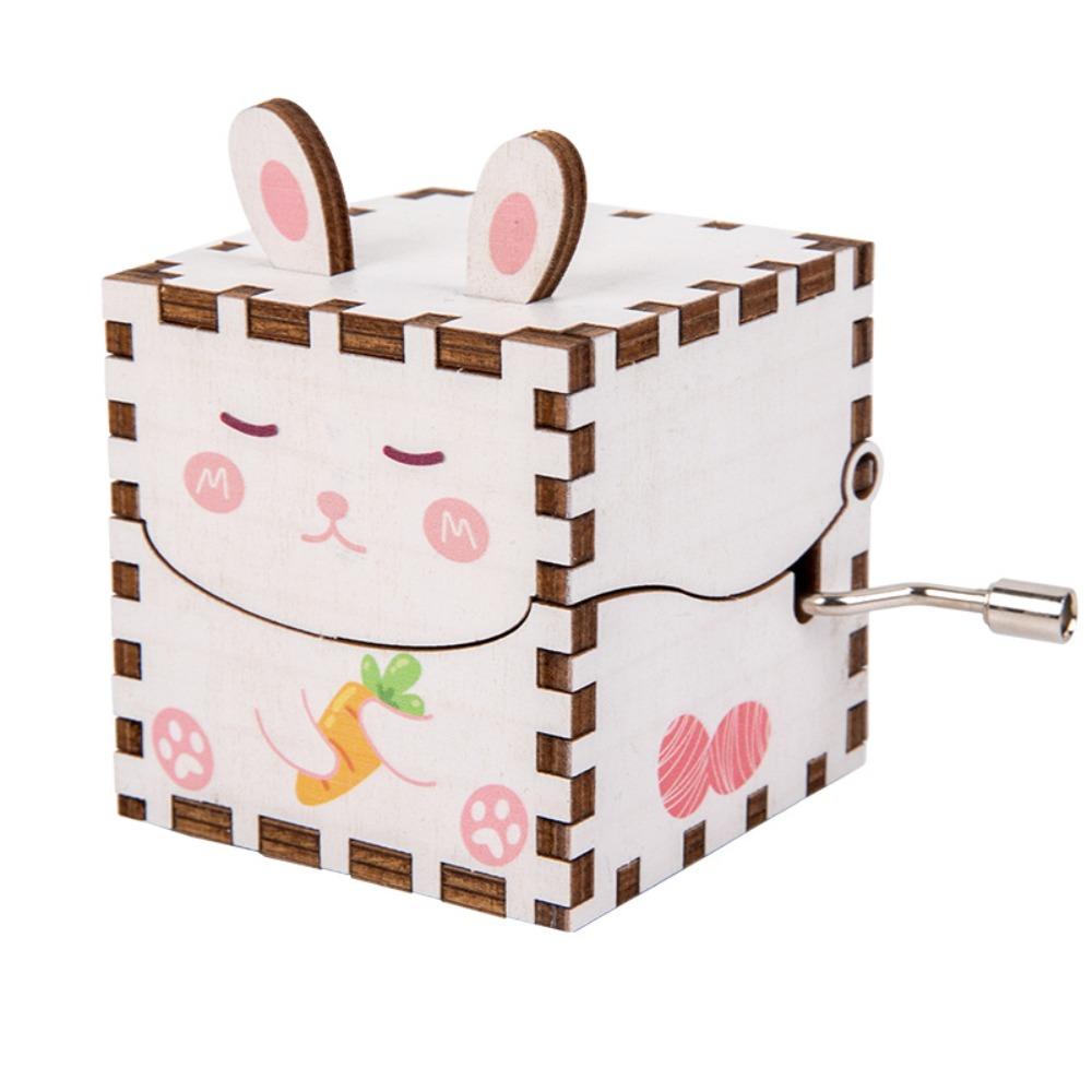 

Деревянная музыкальная шкатулка с пазлом, цветная печать, мультяшное животное, музыкальная шкатулка, детские игрушки Style C