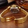 New Hollow Business Mechanical Watch Men's Semi-automatic Gold Imitation Tourbillon High-grade Watch