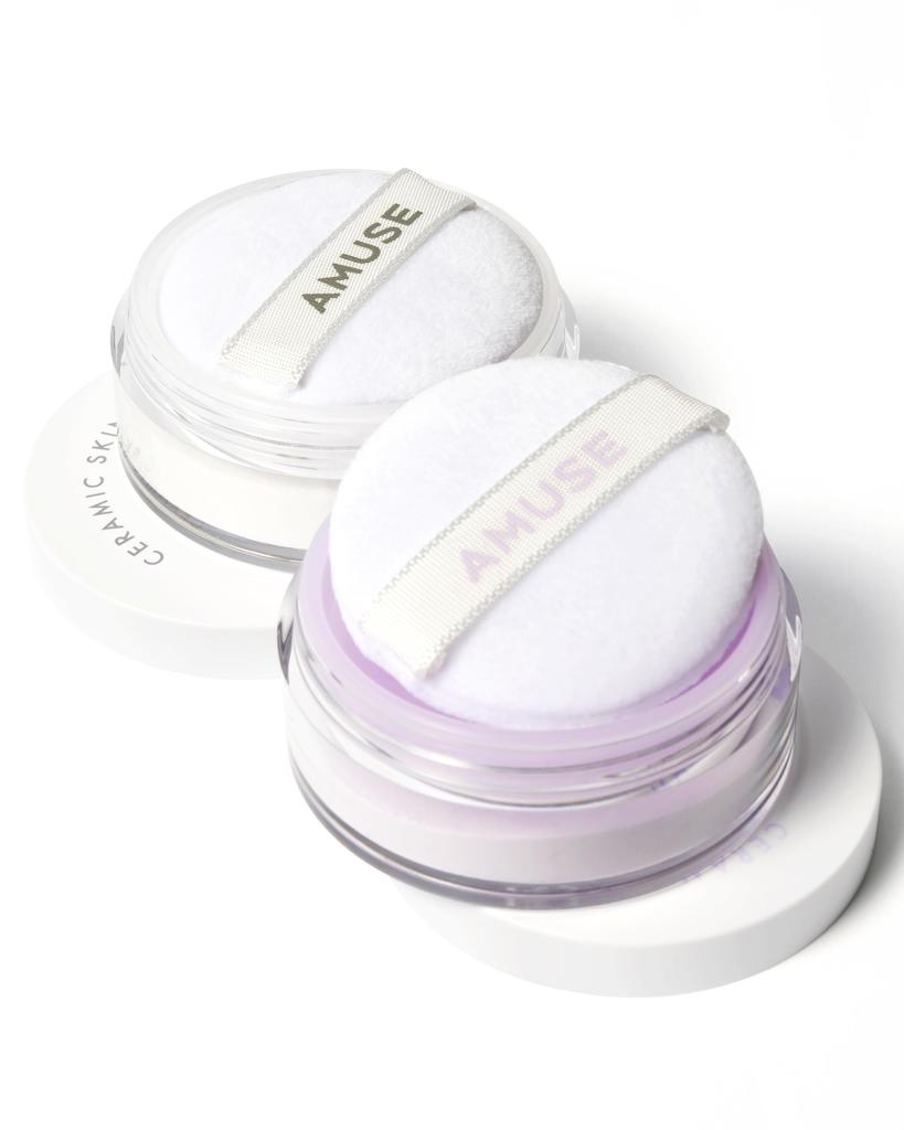 [AMUSE Official] [NEW Ceramic Skin Sebum Powder, 2 Colors Available] (02 Violet, 5g)