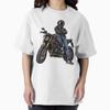 Passion for Motorcycles – Sporty Motorcyclist  Rider Spirit and Freedom Oversized T-Shirt