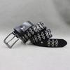 Cowhide Personality Trend Punk Men's Belt Round Rivet Neutral Pin Buckle Street Heavy Industry Belt