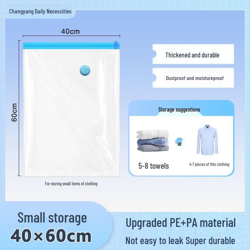 Thick Vacuum Storage Bags - Leak-proof, Dustproof, Moistureproof, Insect-proof Duvet and Clothes Organizer PE+PA (OPP Bag Packaging)