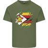 Torn Zimbabwe Flag Zimbabwean Day Football Unisexs Light Cotton TShirt