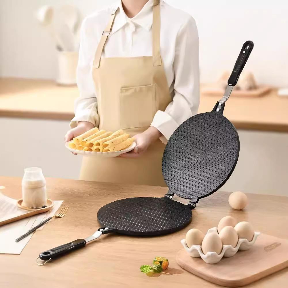 Honeycomb/Lattice Pattern Egg Roll Maker Aluminium Zinc Zinc Alloy Ice Cream Cone Pan  Crispy Eggs Omelet