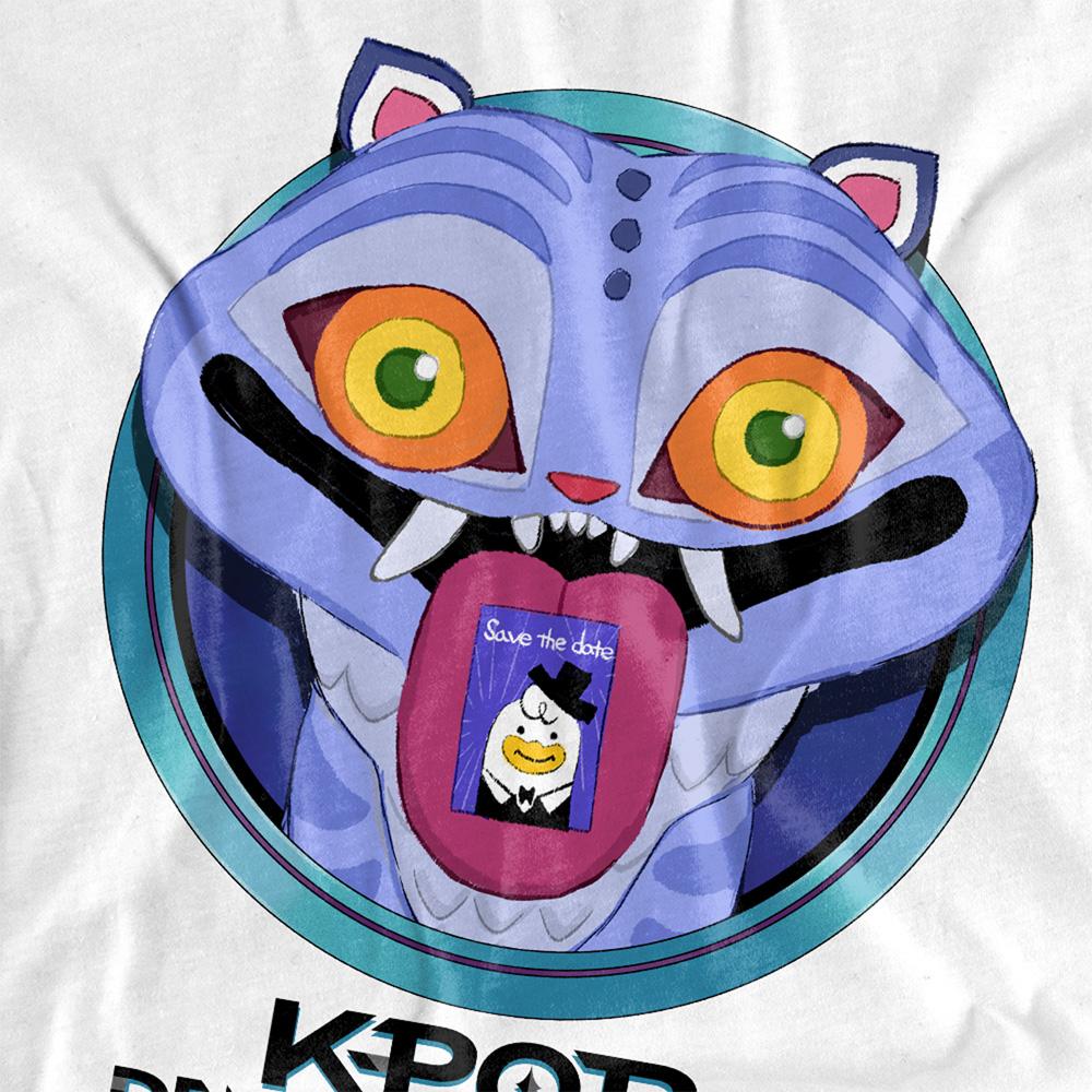 K-Pop Demon Hunters Unisex Adult Save The Date Derpy Tiger Cartoon Long-Sleeved T-Shirt