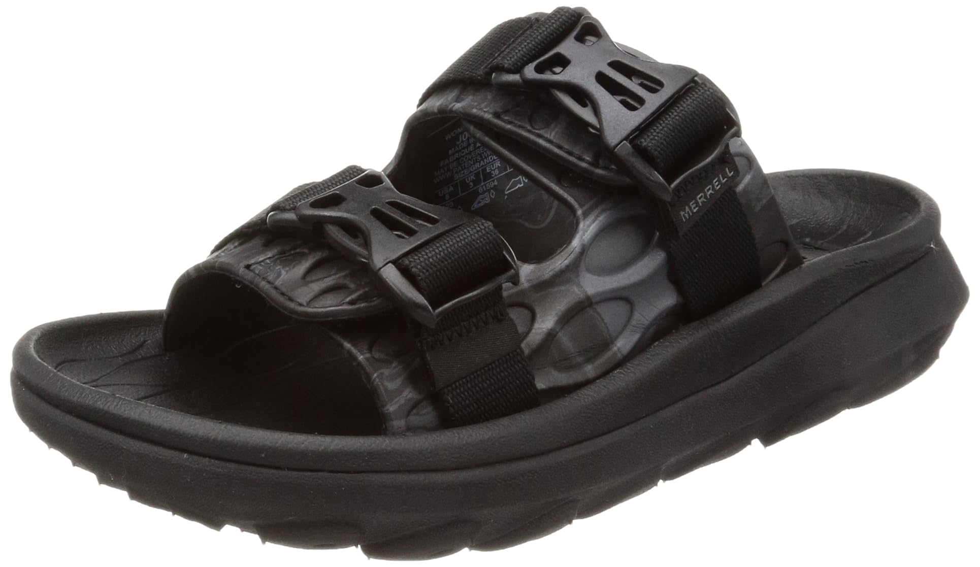 

Сандалии Merrell Hut Ultra Wrap Slide для женщин 2E, черный/черный, 24,0 см,